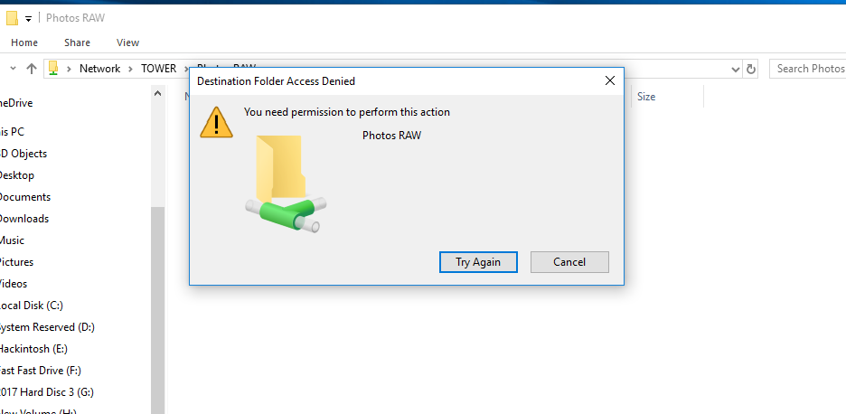 my music folder access denied